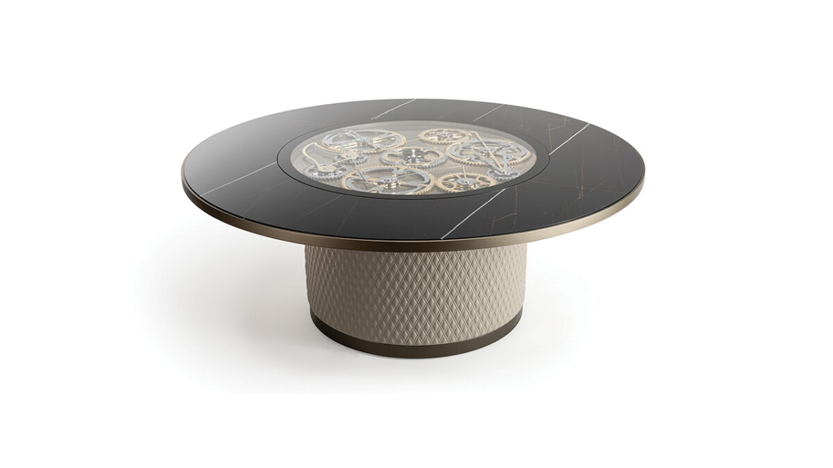Big Ben 72 by Reflex featured in Birmingham Michigan showroom, modern Italian luxury design.