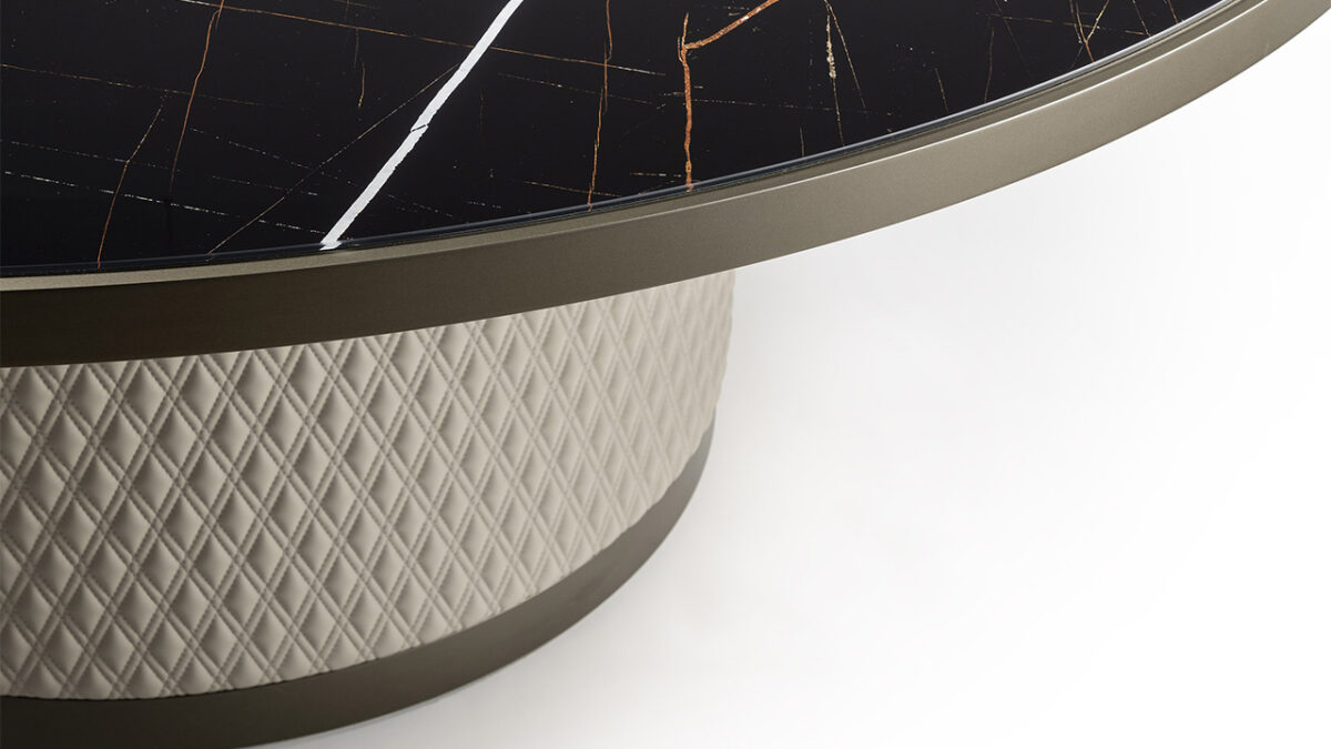 Big Ben 72 by Reflex featured in Birmingham Michigan showroom, modern Italian luxury design.