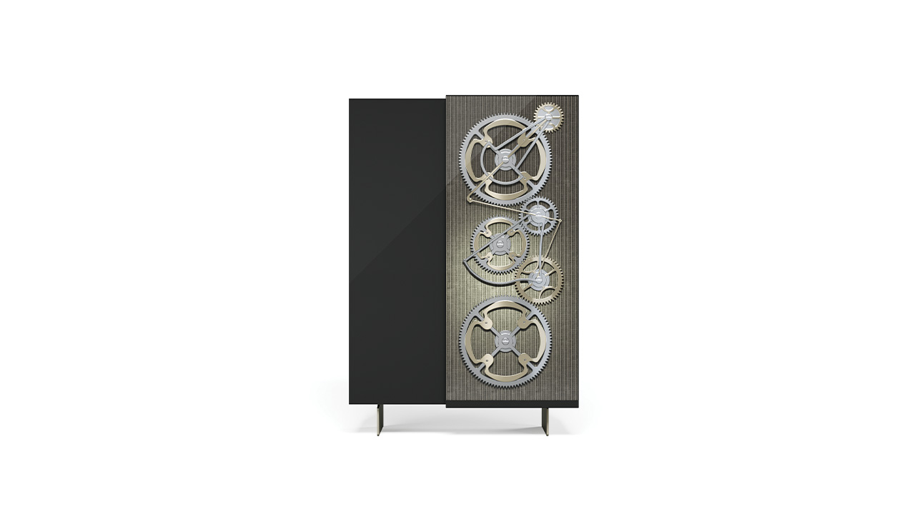 Big Ben Madia Reflex modern Italian display cabinet with lacquered finish for luxury dining areas in Royal Oak Michigan