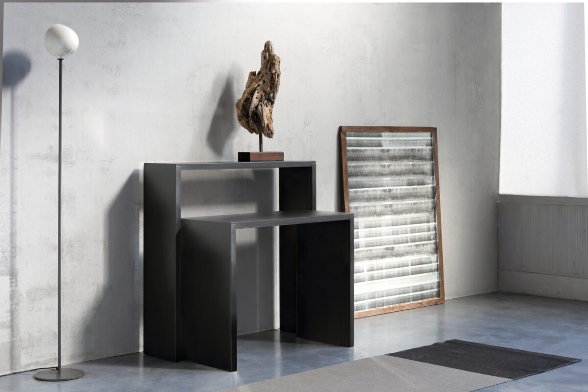 Irony Console by Zeusnoto, a minimalist design that offers a sophisticated touch to modern interiors, combining style and functionality in a sleek, high-end piece.