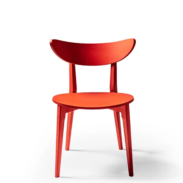 Woodwave by Moroso in sculptural wooden slat frame and premium Italian upholstery, front view in a Royal Oak Michigan showroom