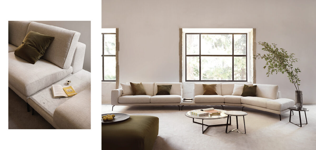 Best Italian sofa with sleek design by Nicoline