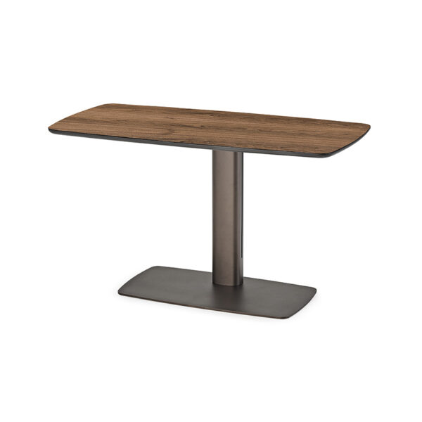 “RUN Wood by Cattelan Italia – contemporary Italian coffee table with natural wood top and minimalist metal base”