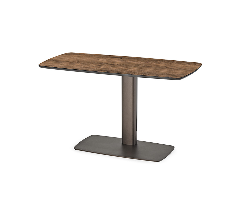 “RUN Wood by Cattelan Italia – contemporary Italian coffee table with natural wood top and minimalist metal base”