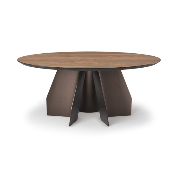 “SENATOR Round by Cattelan Italia – modern Italian round dining table with sculptural base and luxury ceramic top”