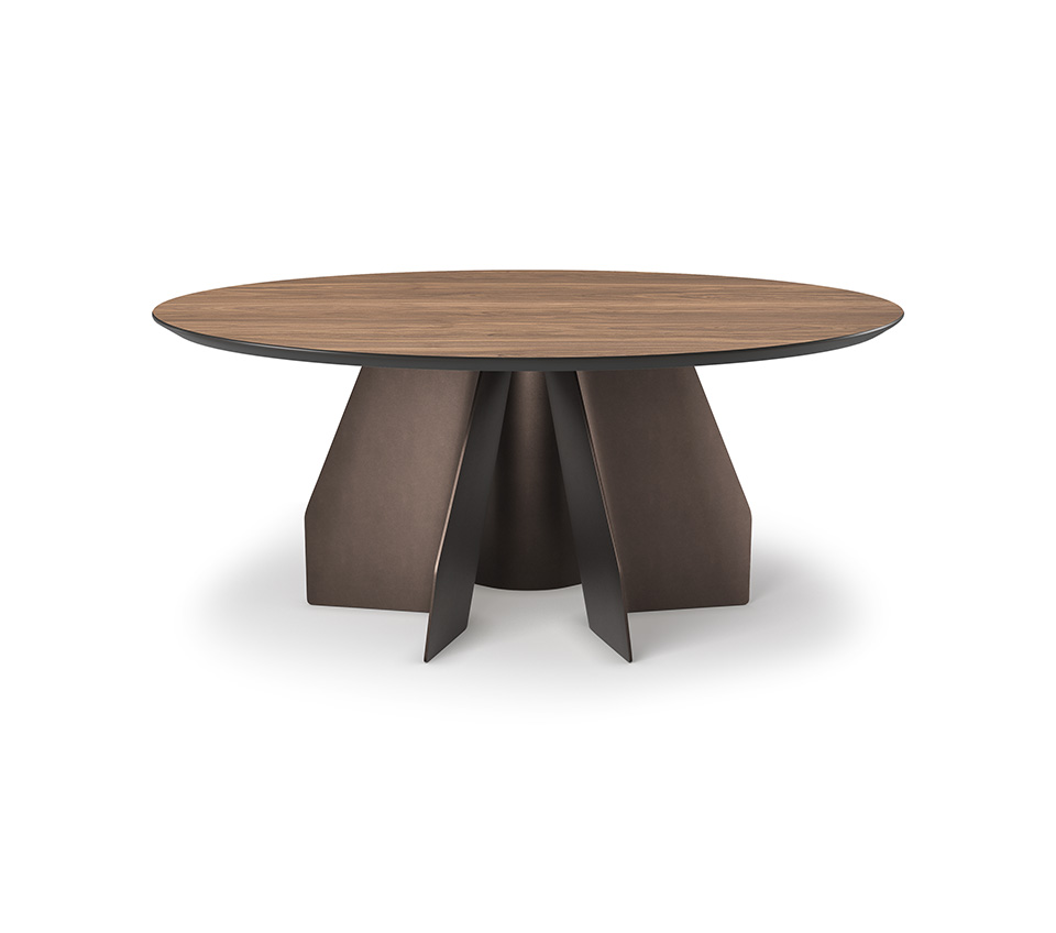 “SENATOR Round by Cattelan Italia – modern Italian round dining table with sculptural base and luxury ceramic top”