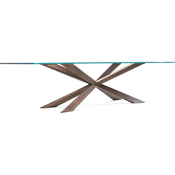 “SPYDER by Cattelan Italia – iconic Italian dining table with sculptural steel base and minimalist top design”