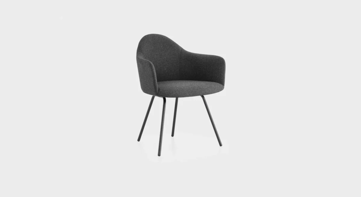 “Lapalma Jey T40 side table with a round HPL top and cylindrical Carrara marble base, connected by a slim steel stem—ideal for modern lounge settings.”