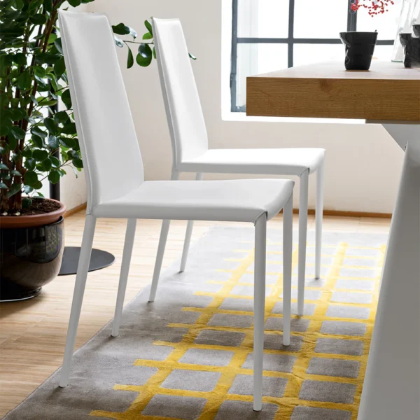 “BOHEME by Connubia modern Italian dining chair – elegant upholstered seat with wooden legs”