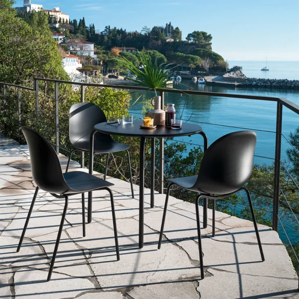 “EASY folding chair by Connubia – slim-profile Italian design with durable metal frame, ideal for modern interiors”