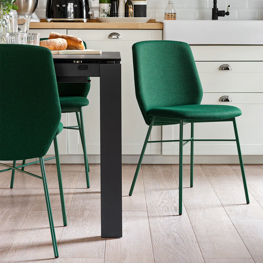 “SIBILLA SOFT by Connubia modern Italian chair – fully upholstered seat with plush cushioning and rounded backrest”
