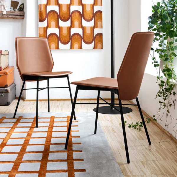 “SIBILLA by Connubia modern Italian chair – curved upholstered seat with sleek metal or wooden legs”