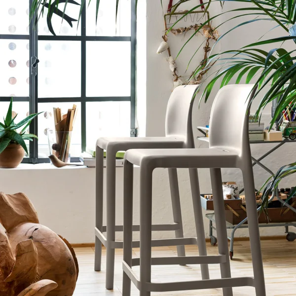 “BAYO by Connubia modern Italian chair – lightweight polypropylene design with clean, stackable silhouette”