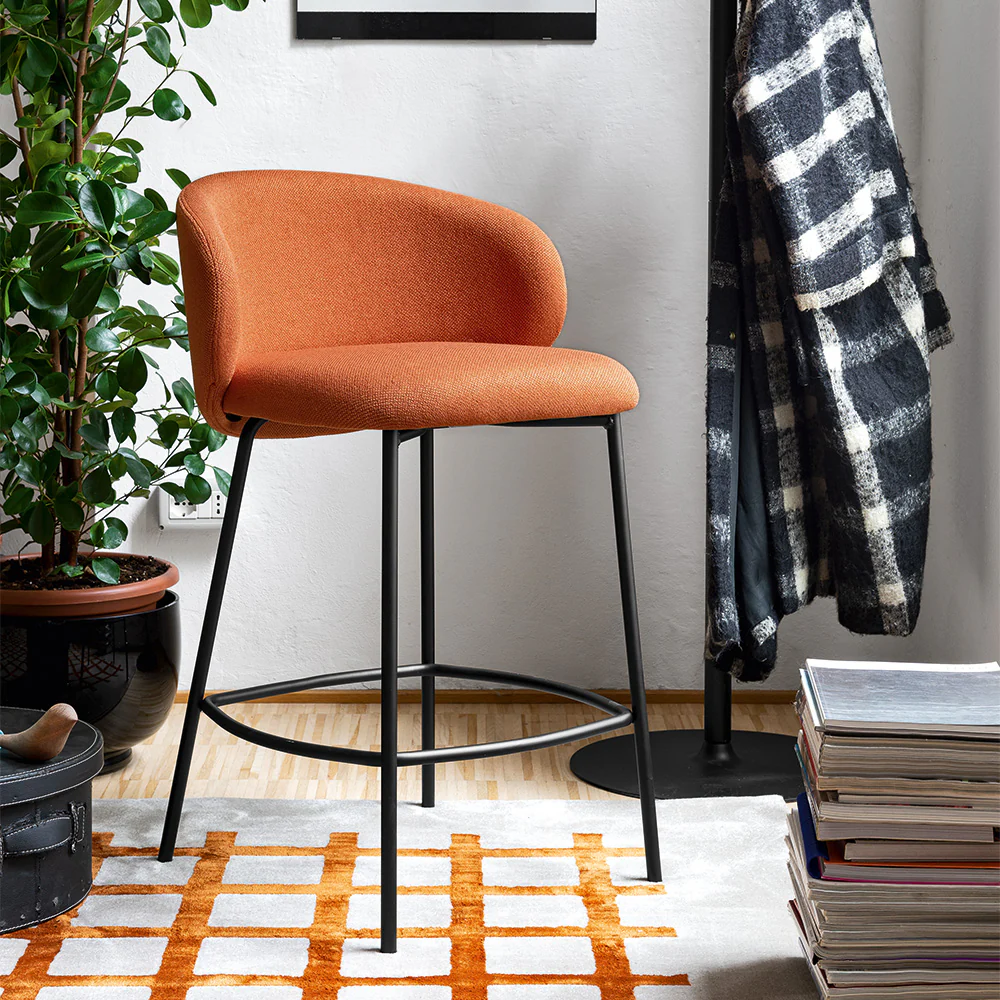 “TUKA by Connubia modern Italian chair – upholstered seat with rounded back and slim metal legs for contemporary interiors”