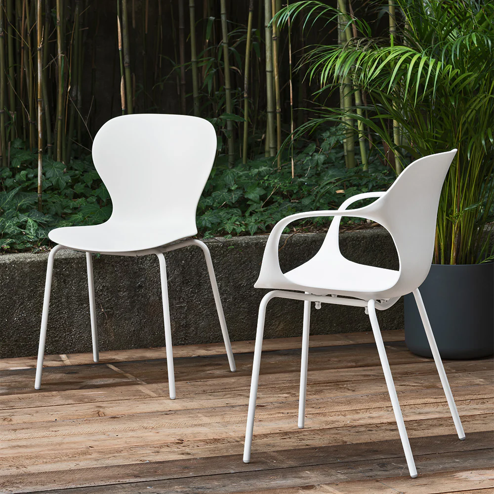 “Side view of OPS! by Connubia – contemporary accent table featuring sleek lines and sculptural support”