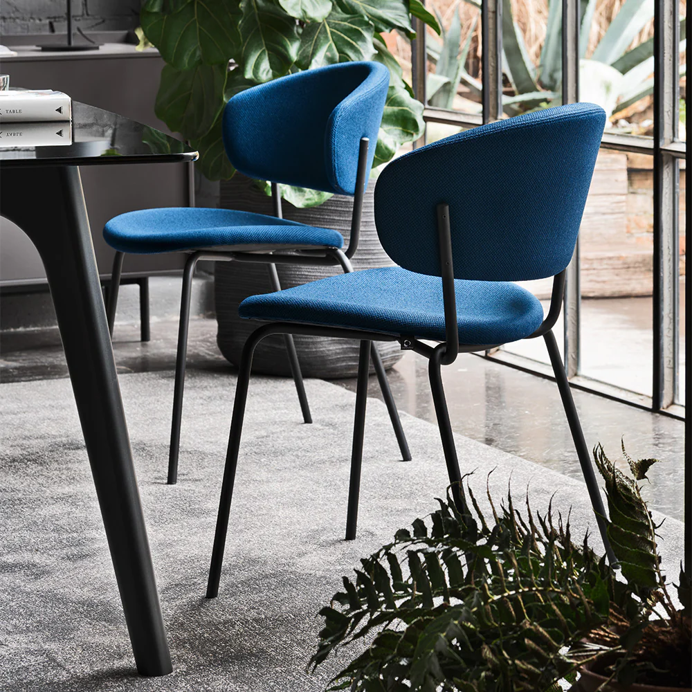 “DESY stool by Connubia – modern Italian barstool with sleek metal frame and upholstered seat”