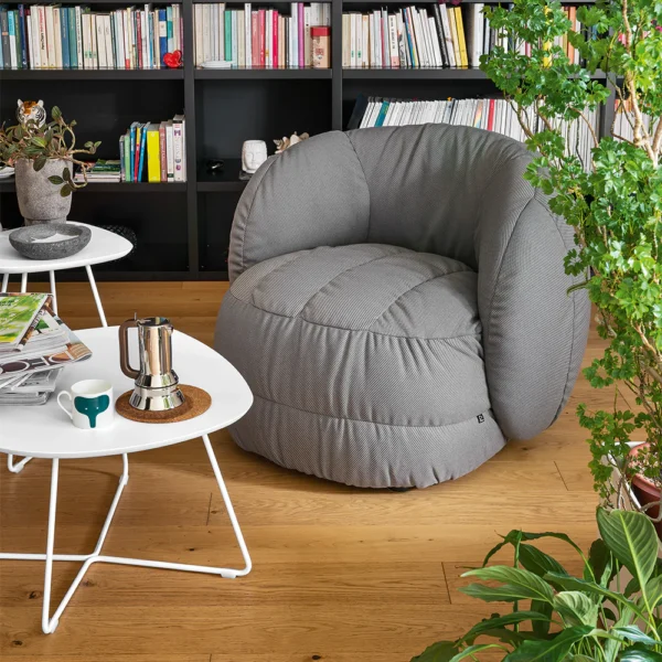 “CIOP round coffee table by Connubia – minimalist silhouette with lacquered top and geometric base in bold finish”