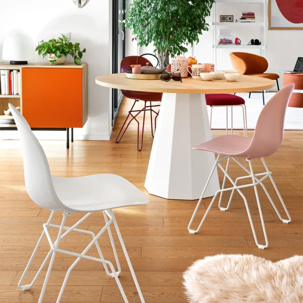 “ACADEMY by Connubia modern Italian chair – sleek polypropylene shell with minimalist metal base”