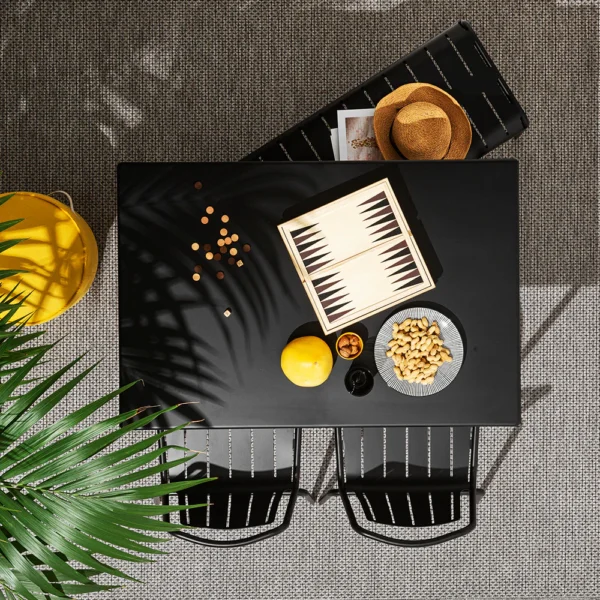 “EASY by Connubia folding chair – contemporary Italian design with sleek metal frame and space-saving function”