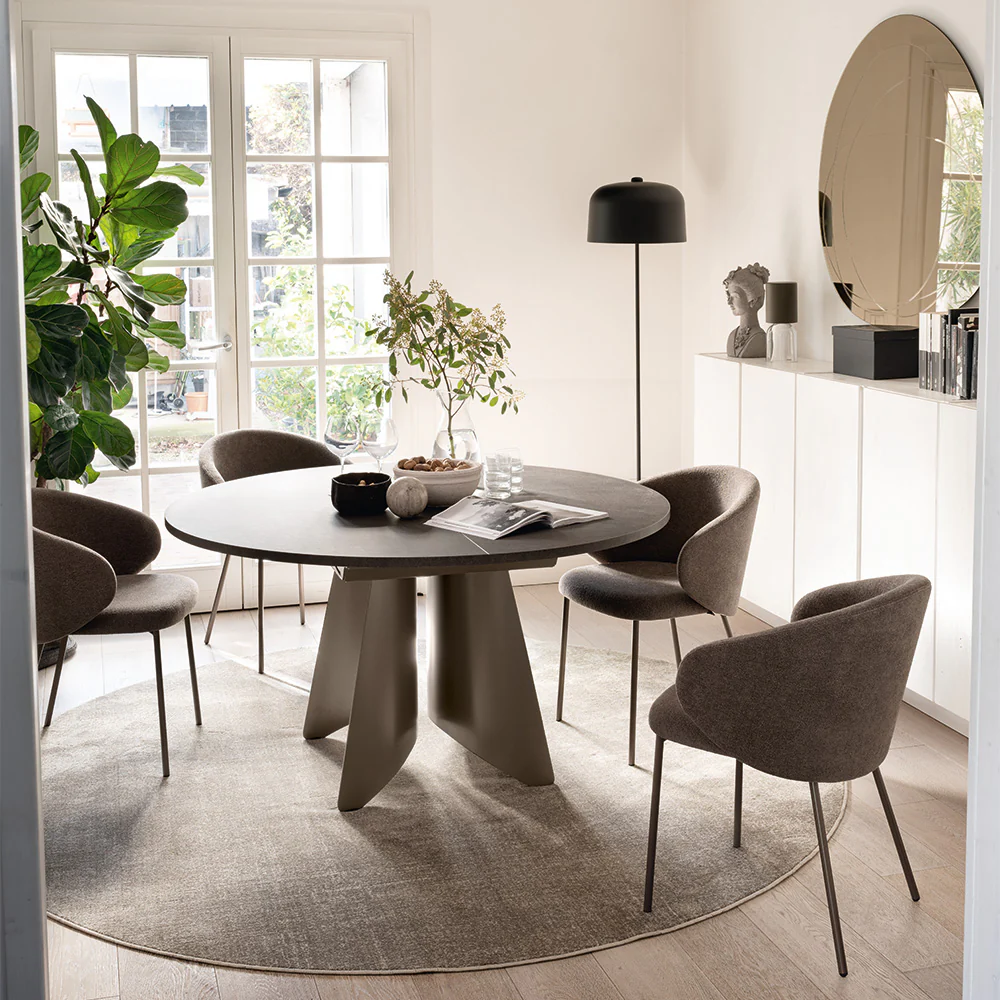 “ORION by Connubia in modern setting – Italian chair with soft cushioning and slim frame, ideal for dining or office spaces”