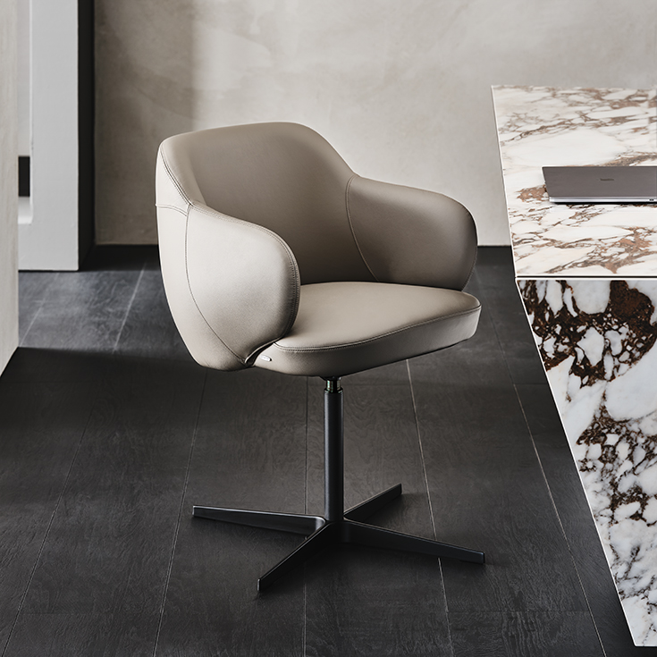 Cattelan Italia BOMBÈ X buffet – contemporary sideboard with sculpted front and stylish metal cross legs