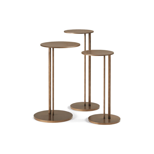  “STING Brushed by Cattelan Italia – modern Italian side table with hand-brushed metal finish and minimalist design”