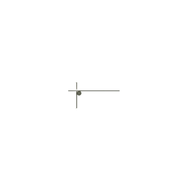A modern Flos Coordinates Wall 2 lamp, composed of a sleek, intersecting vertical and horizontal LED bar in [specify color, e.g., "champagne" or "argent"], creating a geometric and diffused lighting statement on the wall.