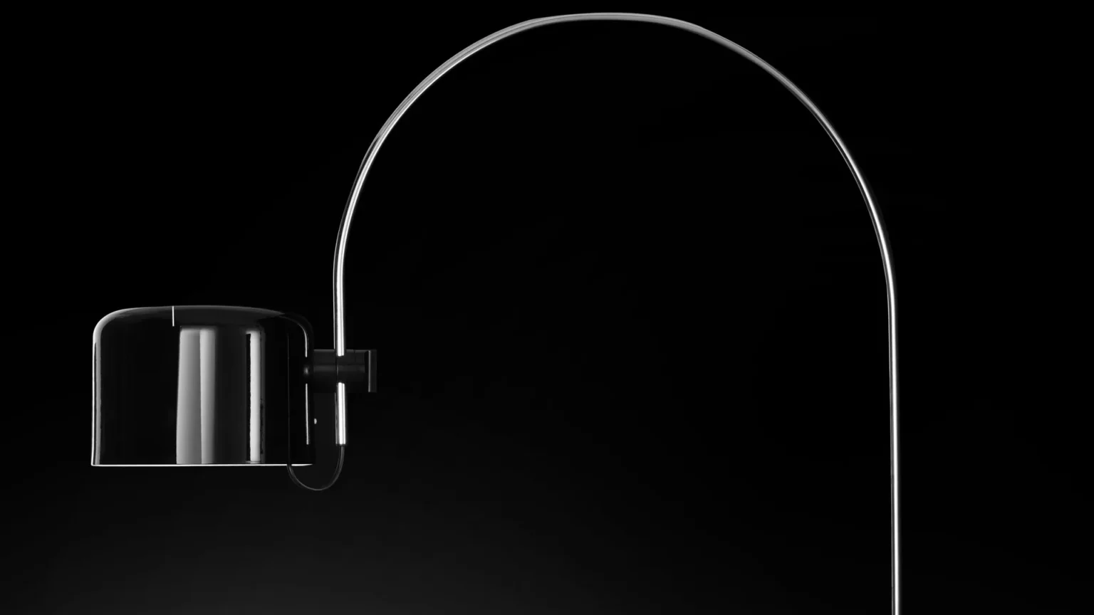 “Coupé by Oluce modern designer lighting – minimalist table lamp with swiveling lacquered metal shade and sleek base”