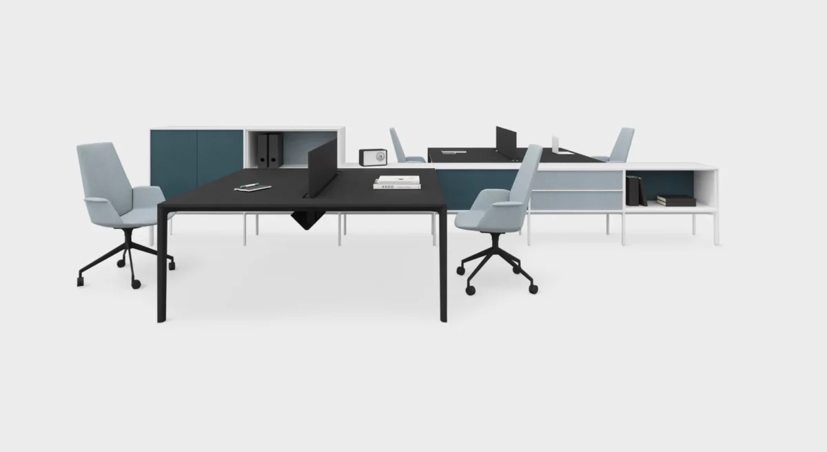 Multiple Workstations by Lapalma with a sleek, modern design.