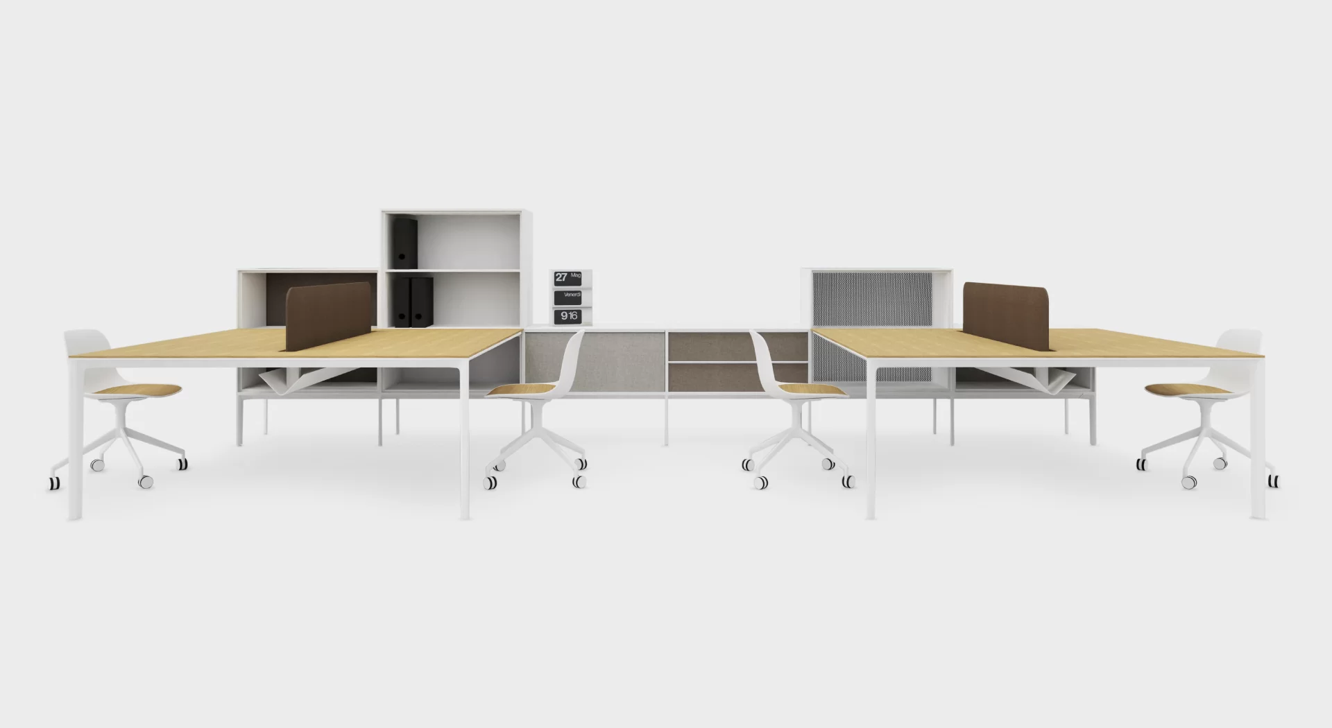 Multiple Workstations by Lapalma with a sleek, modern design.