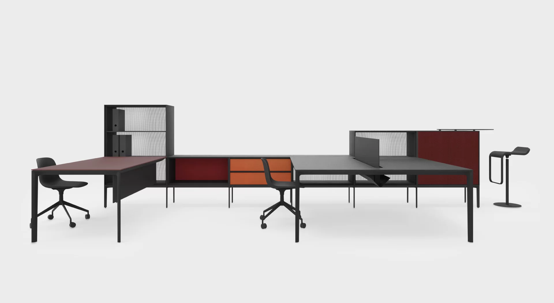 Three Workstations by Lapalma with a contemporary, functional design