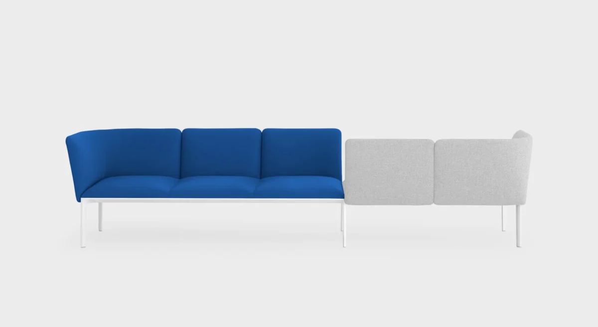 Lapalma PLUS modular sofa system with soft, generously wide seats and fire-retardant foam, available in various configurations and finishes.