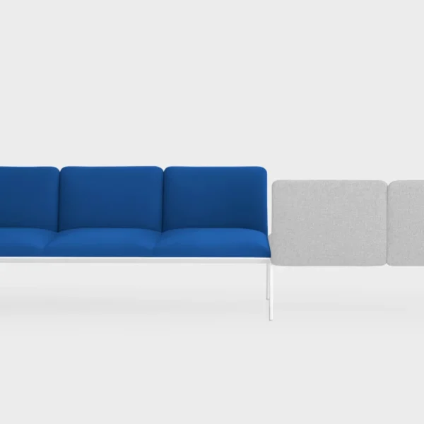 Lapalma PLUS modular sofa system with soft, generously wide seats and fire-retardant foam, available in various configurations and finishes.