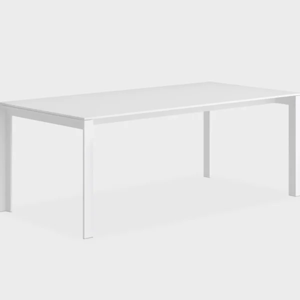 Modern outdoor dining table with sleek black frame