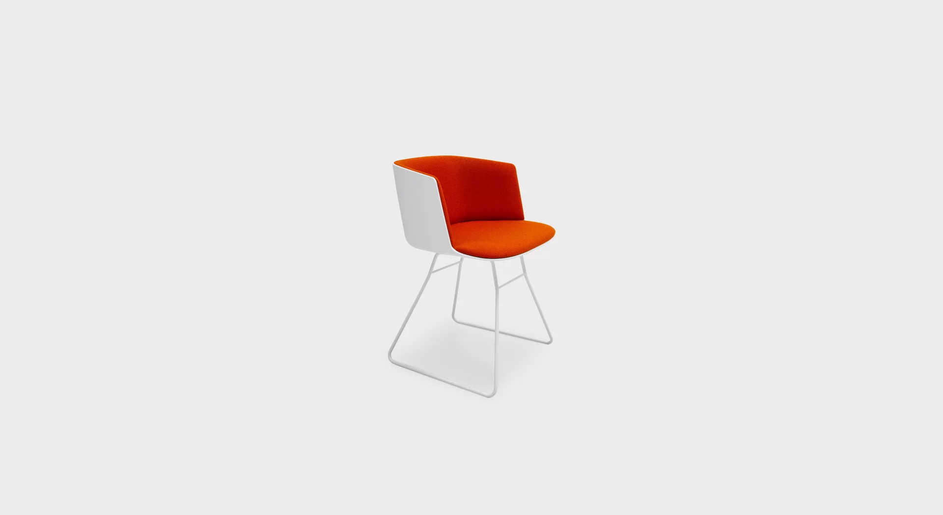 “Lapalma S139 chair with gently curved shell and slim powder–coated steel legs, showcasing sleek modern Italian design.”