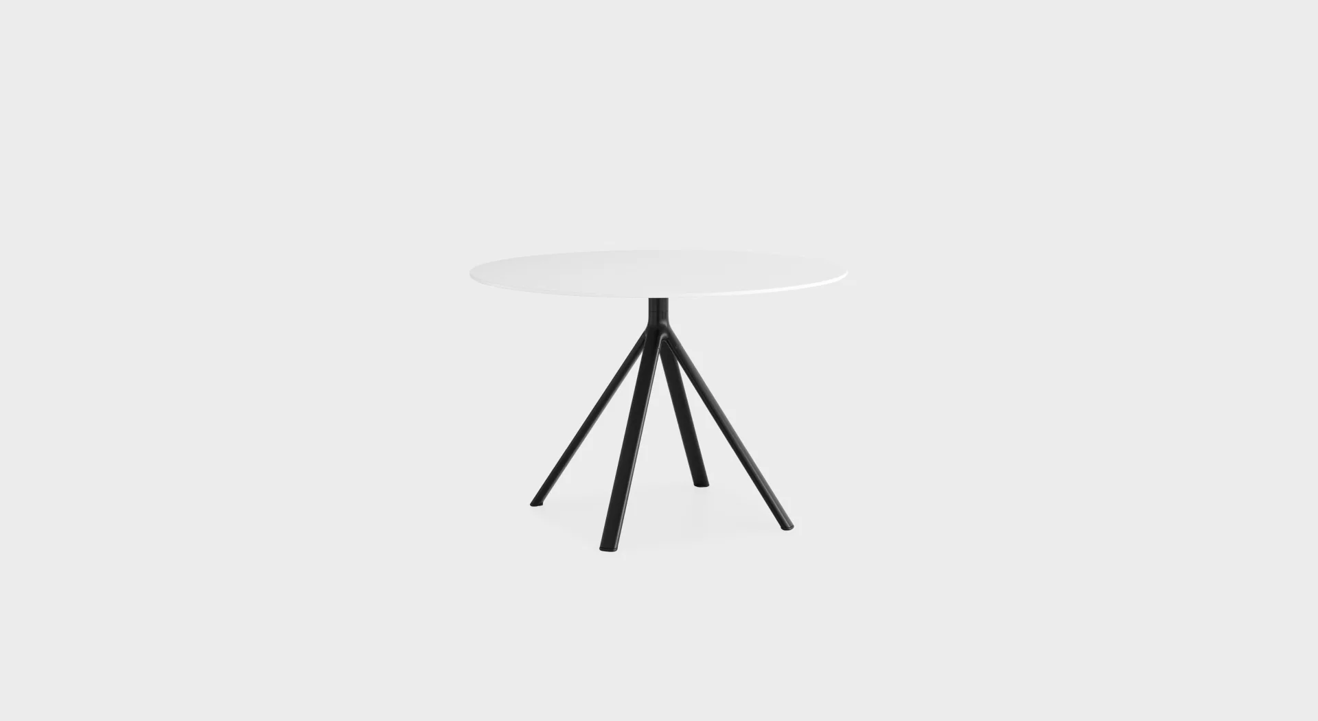 Lapalma Fork EP124 H74 outdoor dining table with a sleek powder-coated aluminum base and durable HPL laminate top, perfect for modern gardens.