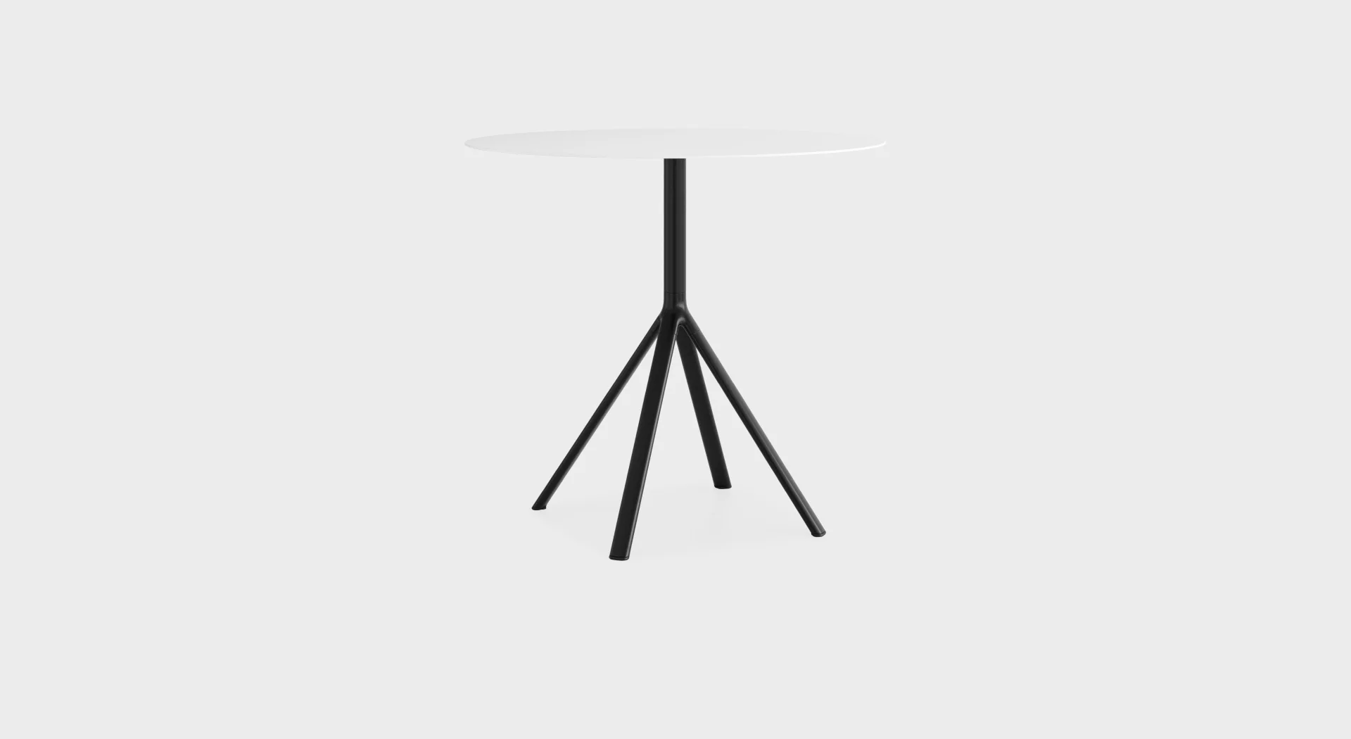 Lapalma Brunch EP125 H110 modular high table with curved honeycomb board top and matte chrome metal base.