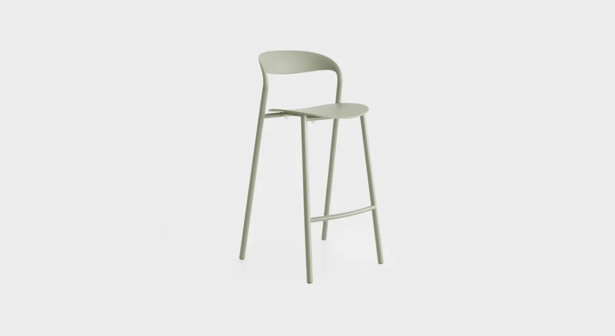 HAWI ES426 high stool by Lapalma, offering a comfortable seating option with a contemporary design for outdoor spaces.