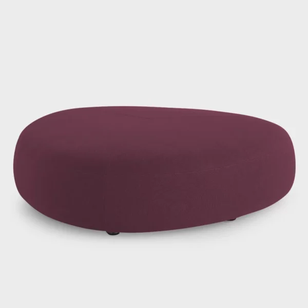 Lapalma Kipu ED03 large outdoor pouf with sculptural pebble-like shape, designed for versatile seating and low table use.