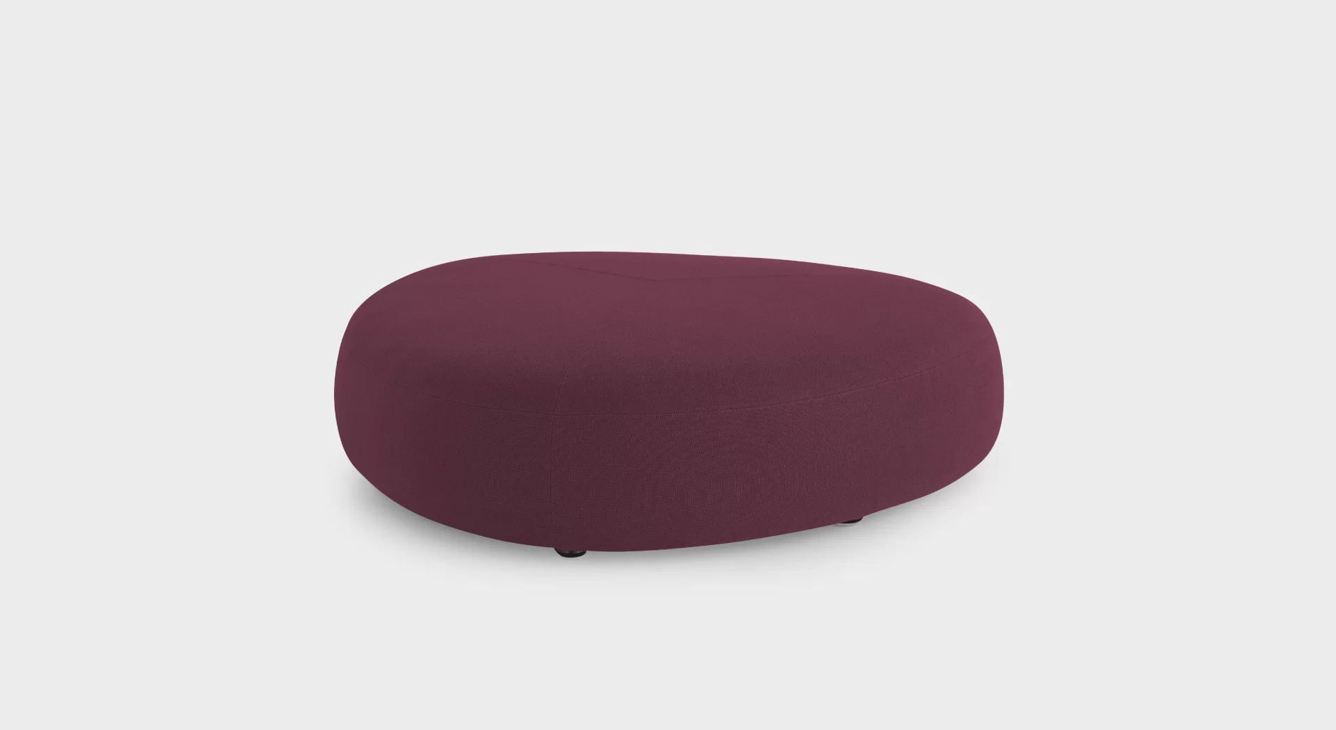 Lapalma Kipu ED03 large outdoor pouf with sculptural pebble-like shape, designed for versatile seating and low table use.