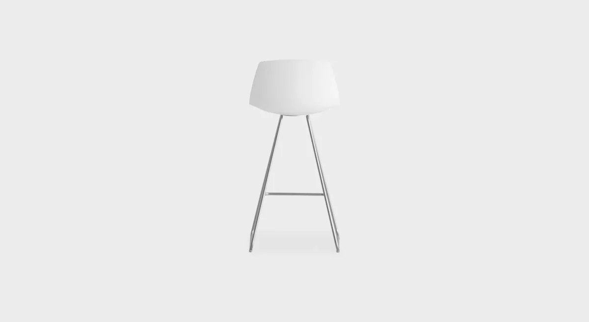 Upholstered ES104 65 stool with footrest detail