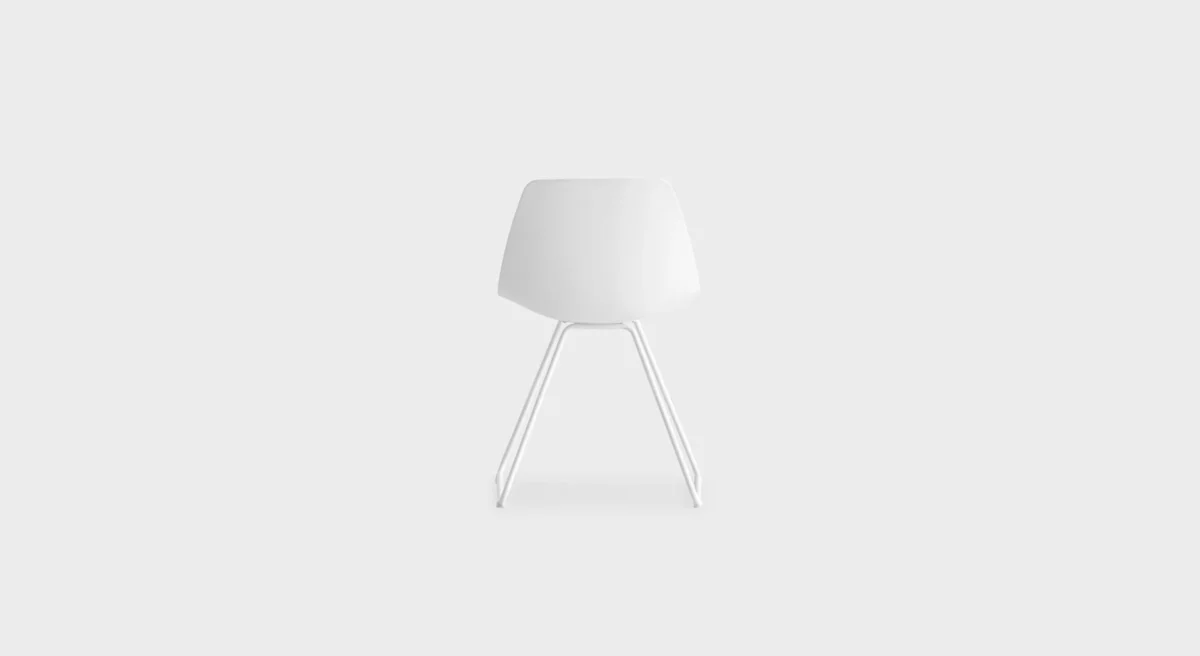 Lapalma Miunn ES160 outdoor chair with white Baydur® shell and powder-coated white steel frame.