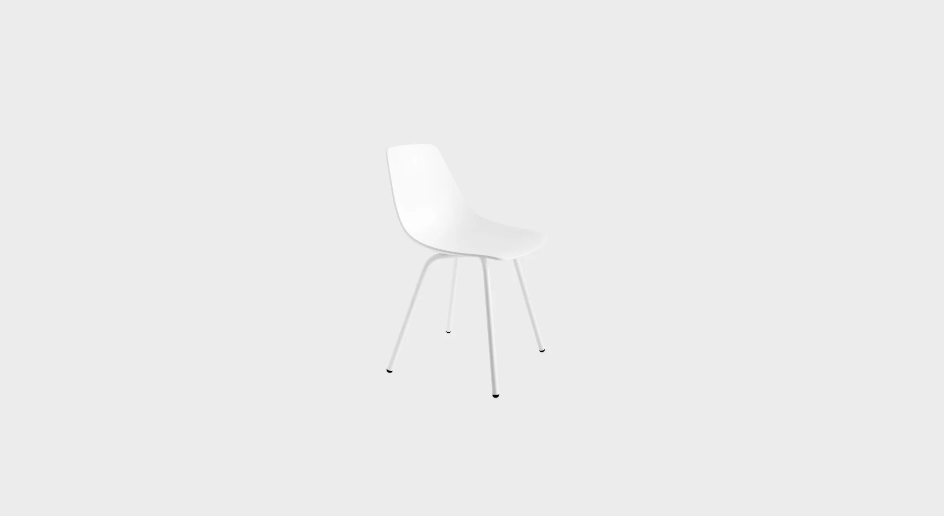 Lapalma Miunn ES161 outdoor chair with four-legged stainless steel frame and black Baydur® shell.