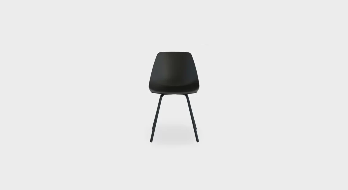 Lapalma Miunn ES161 outdoor chair with ergonomic design, matte black finish, and four-legged base.