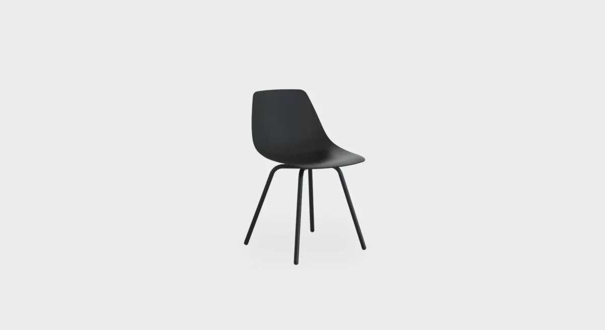 Lapalma Miunn ES161 outdoor chair with matte white Baydur® shell and powder-coated steel frame.