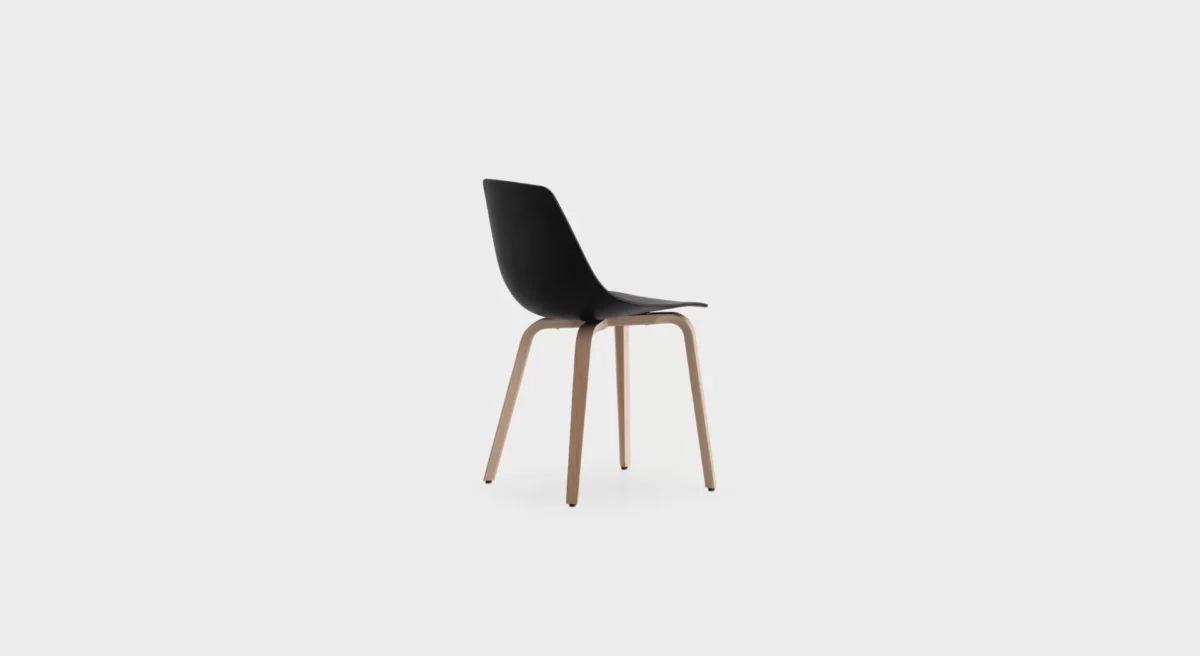 Lapalma Miunn S164 chair with 3D-molded plywood shell and wooden legs, designed by Karri Monni.