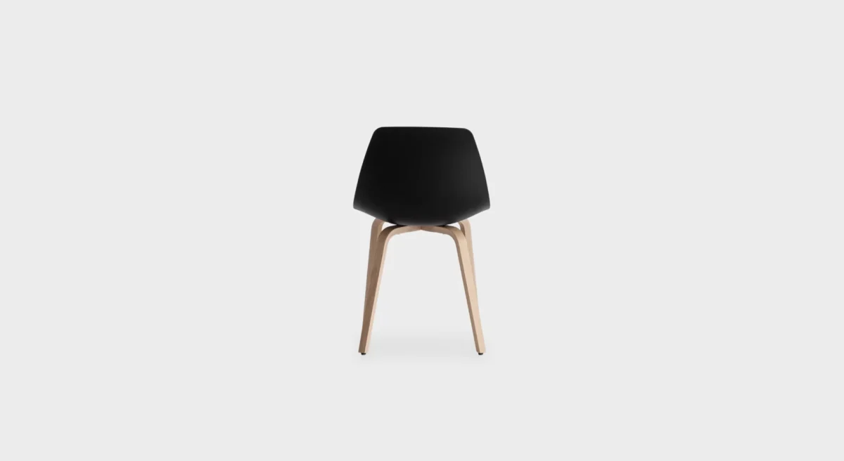 Lapalma Miunn S164 chair with 3D-molded plywood shell and wooden legs, designed by Karri Monni.