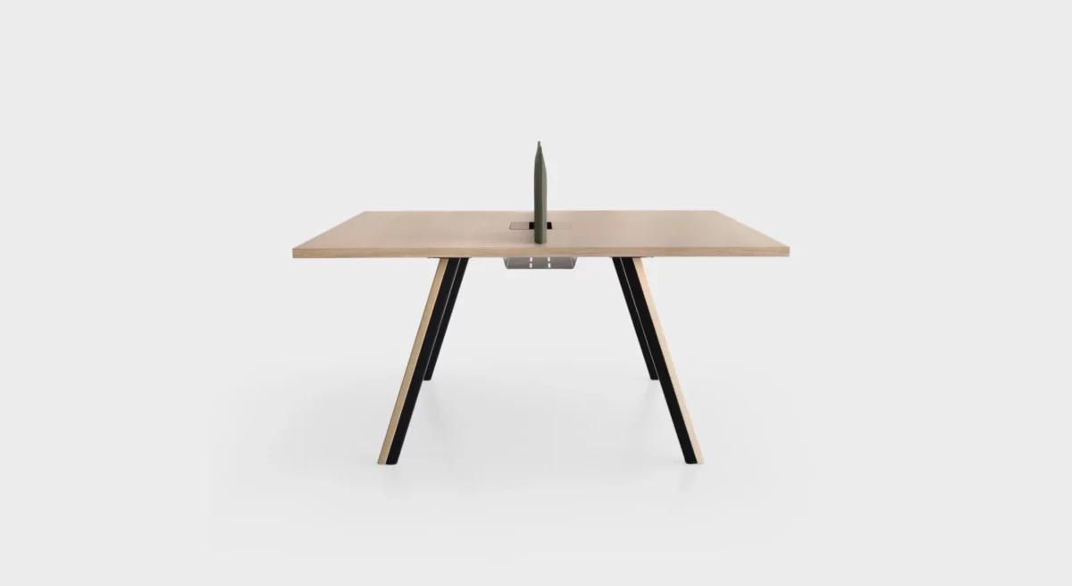 ADD T Square Table by Lapalma featuring a minimalist aluminum frame and HPL Fenix® top, ideal for modern office spaces