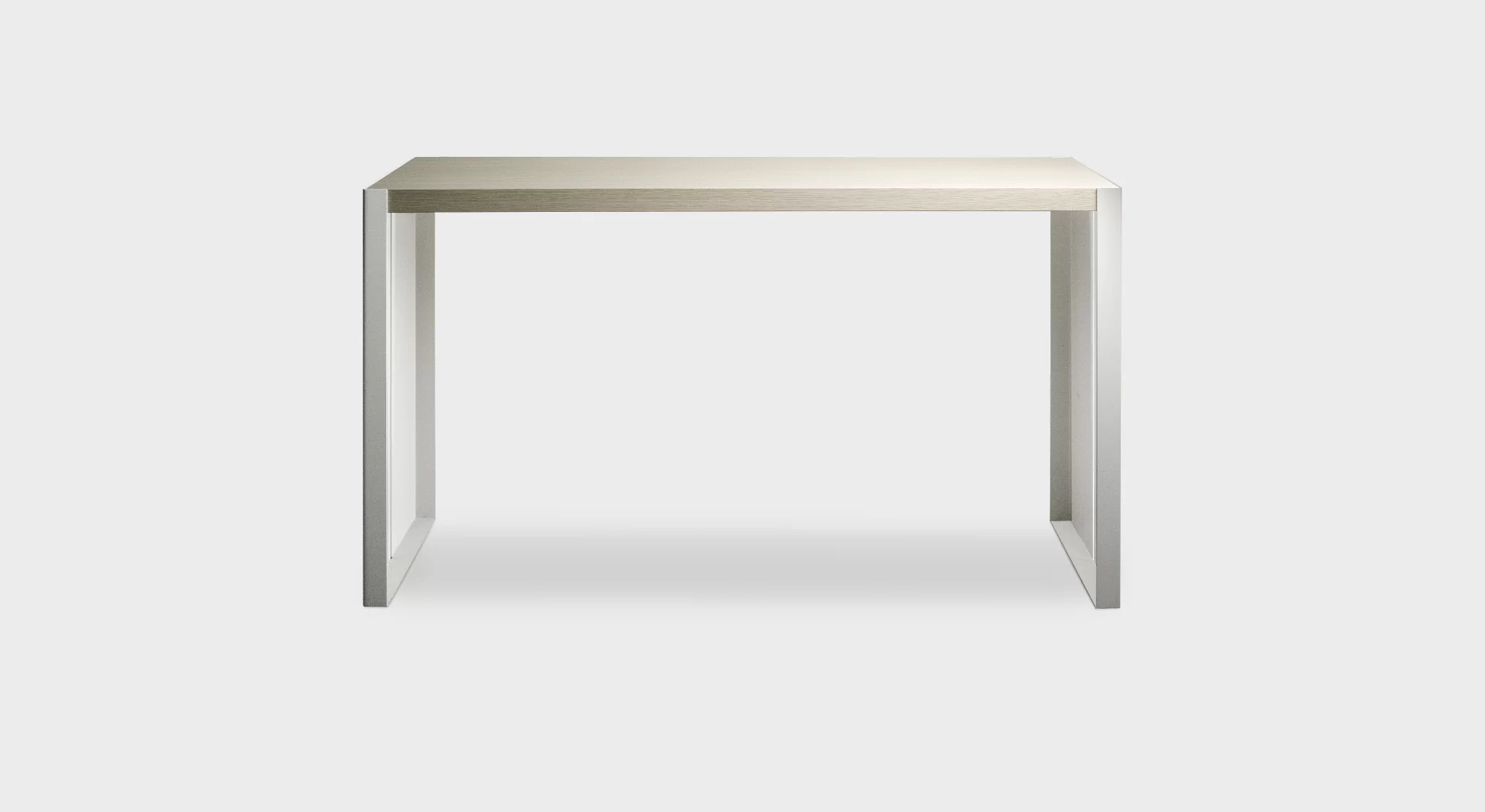 Tall minimalist high table with slim metal legs by Lapalma.