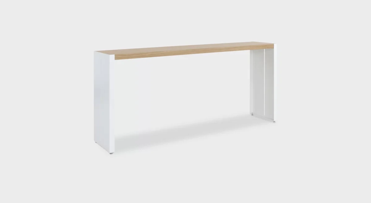 Lapalma APTA P135 rectangular table 240x110 cm H74 with aluminum frame and HPL or wood top, designed by Romano Marcato.